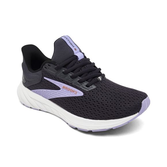 USED Brooks Women’s Anthem 6 Running Shoe - Ebony/Lavender/Copper - 6 Medium - Picture 1 of 5
